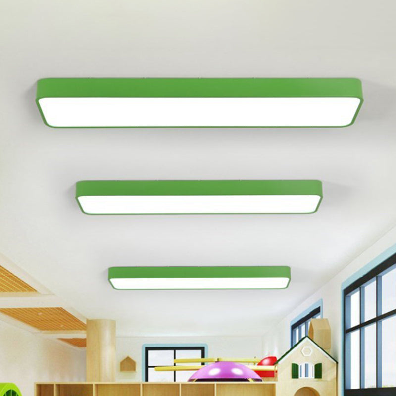 LED Nursery Lighting: Kid-Friendly Rectangular Flush Mount