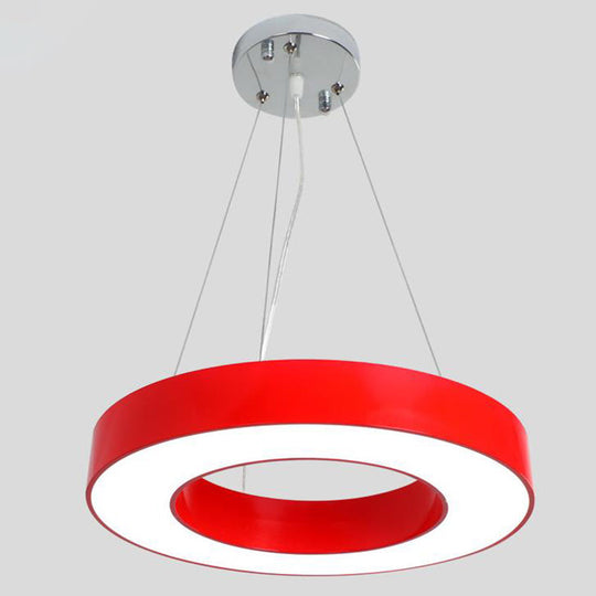 Kindergarten Chandelier - Simplicity Ring Shade Led Ceiling Light Fixture