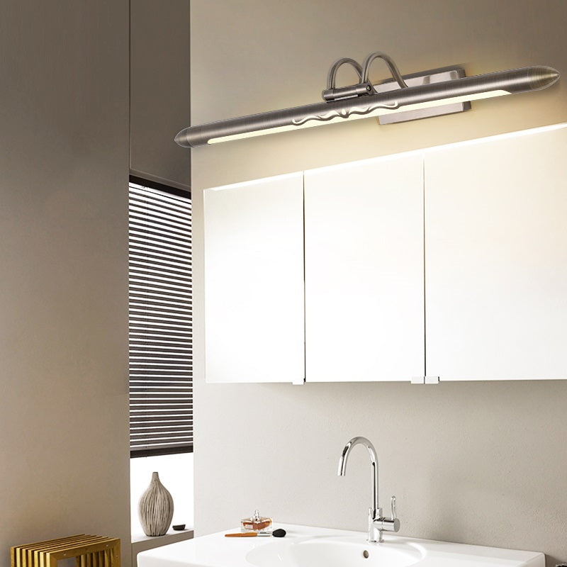 Led Linear Vanity Sconce In Classic Bronze/Brass Wall Mounted Lamp White/Warm Lighting Sizes: