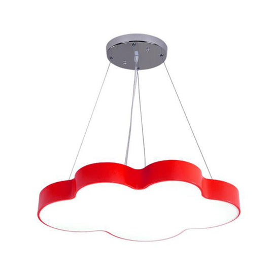 Acrylic Minimalist Led Pendant Light Fixture For Nursery - Cloud Shade Chandelier