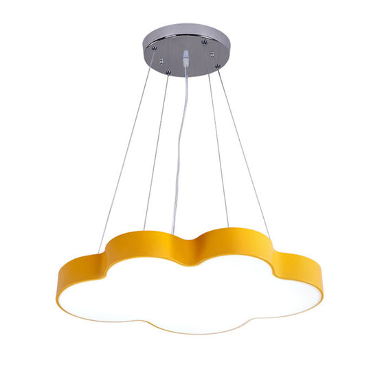 Acrylic Minimalist Led Pendant Light Fixture For Nursery - Cloud Shade Chandelier