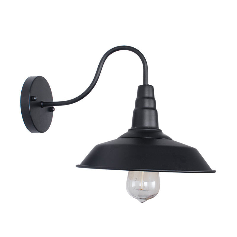 Simplicity Pot Lid Wall Mount Light - Stylish Iron Fixture For Restaurants