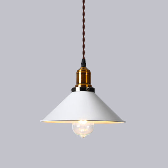 Industrial Cone Shade Ceiling Light - Metal Hanging Pendant for Restaurant