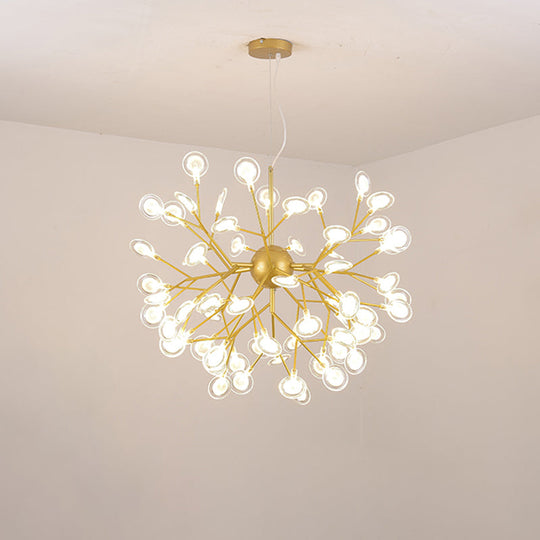 Sputnik Firefly LED Suspension Light - Acrylic Bedroom Chandelier Lighting