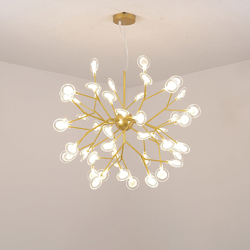 Sputnik Firefly LED Suspension Light - Acrylic Bedroom Chandelier Lighting