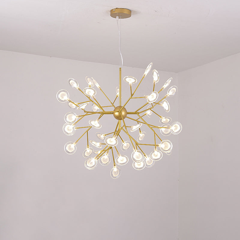 Sputnik Firefly LED Suspension Light - Acrylic Bedroom Chandelier Lighting