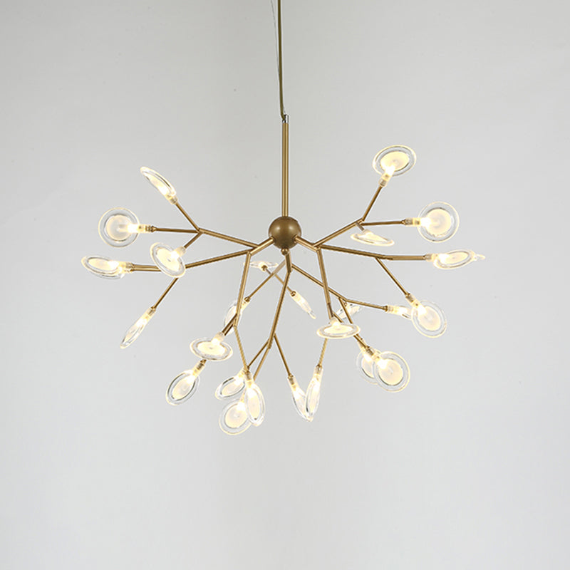 Sputnik Firefly LED Suspension Light - Acrylic Bedroom Chandelier Lighting