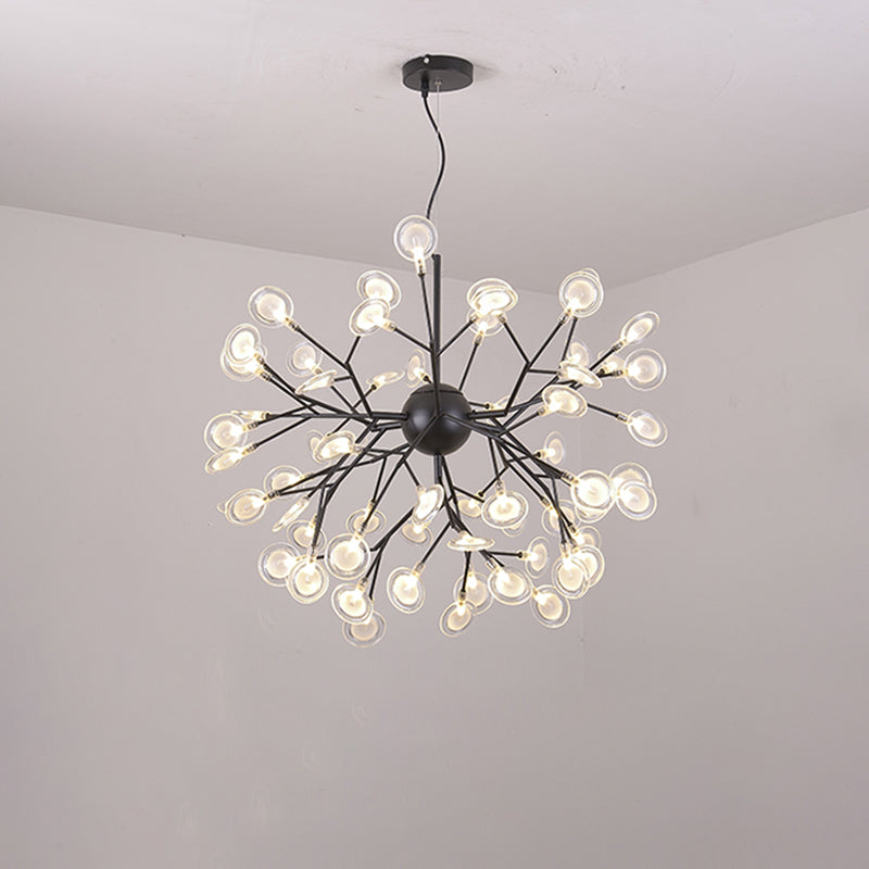 Sputnik Firefly LED Suspension Light - Acrylic Bedroom Chandelier Lighting