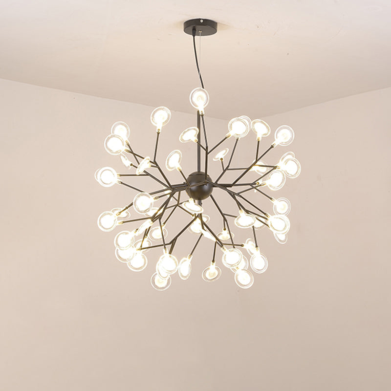 Sputnik Firefly LED Suspension Light - Acrylic Bedroom Chandelier Lighting