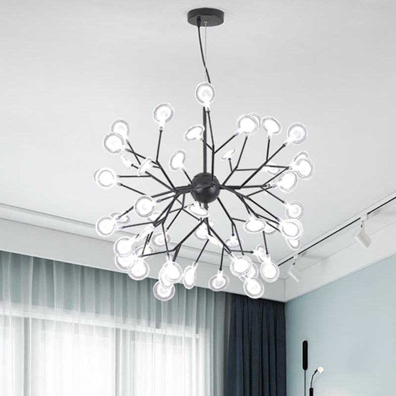 Sputnik Firefly LED Suspension Light - Acrylic Bedroom Chandelier Lighting