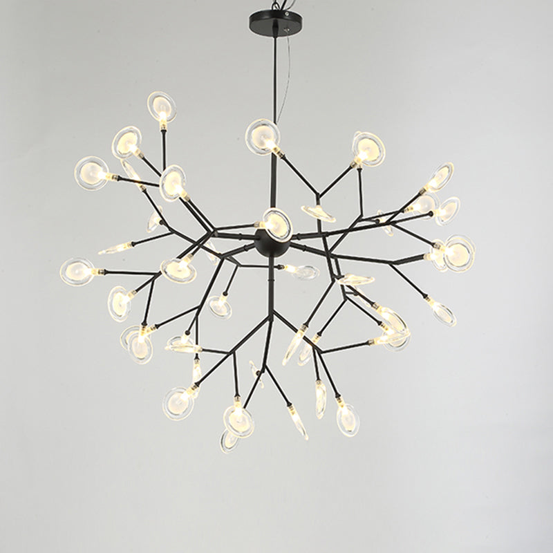 Sputnik Firefly LED Suspension Light - Acrylic Bedroom Chandelier Lighting