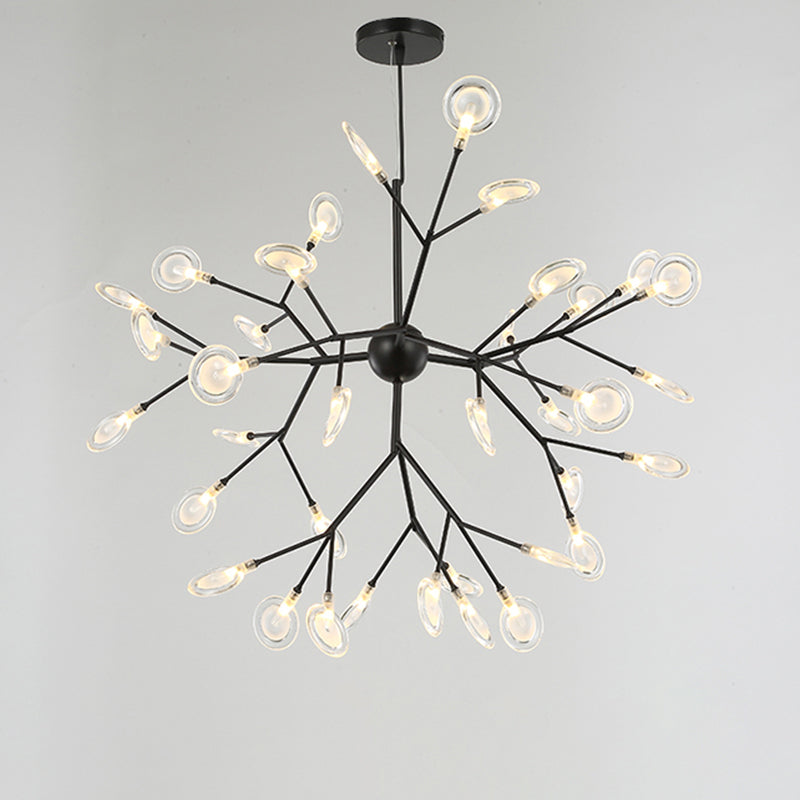 Sputnik Firefly LED Suspension Light - Acrylic Bedroom Chandelier Lighting