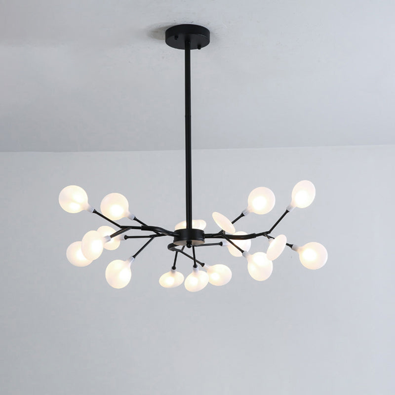 Modern Nordic Style Acrylic Firefly Led Suspension Light For Living Room 18 / Black