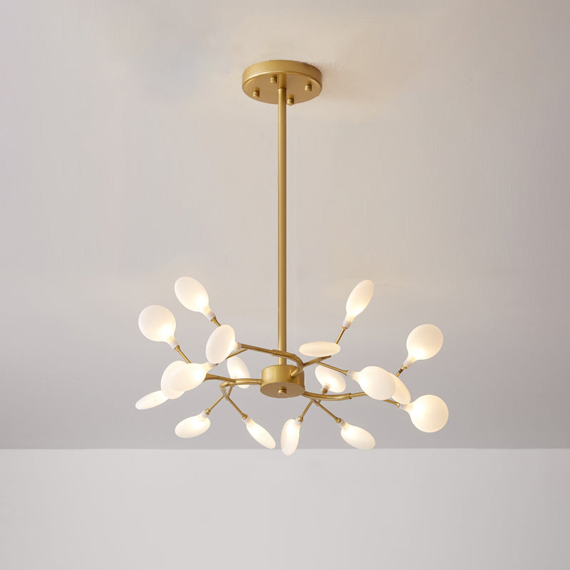 Modern Metallic Led Pendant Light: Branch Shaped Minimalist Chandelier For Living Room 18 / Gold