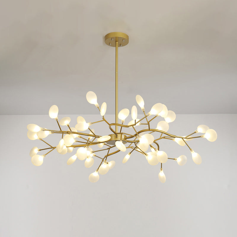 Metallic Minimalist LED Pendant Light - Branch-Inspired Living Room Chandelier