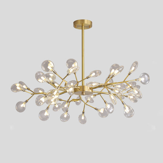 LED Tree Branch Ceiling Light: Postmodern Metallic Chandelier for Living Room