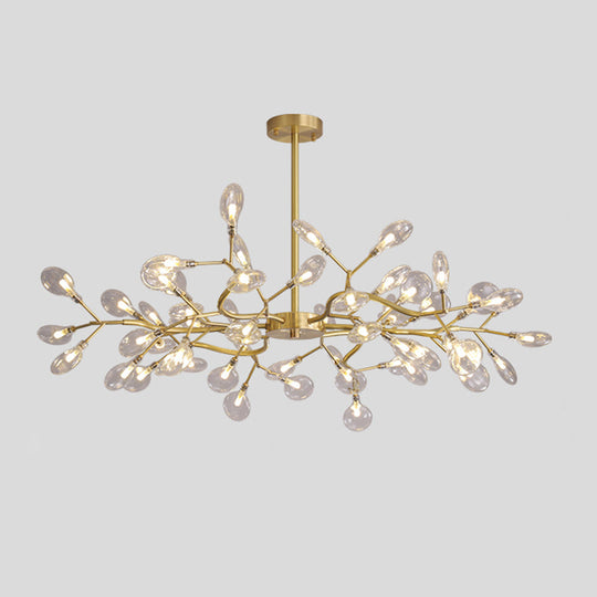 LED Tree Branch Ceiling Light: Postmodern Metallic Chandelier for Living Room