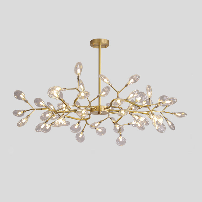 Modern Led Ceiling Chandelier: Tree Branch Design Metallic Finish 54 / Brass D