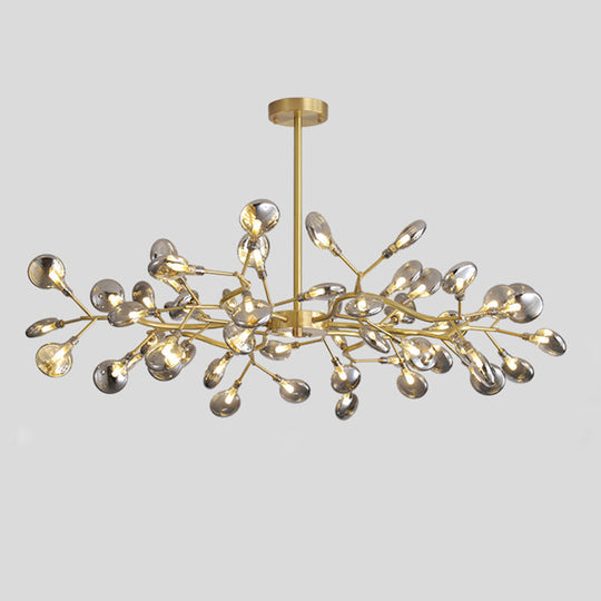 LED Tree Branch Ceiling Light: Postmodern Metallic Chandelier for Living Room