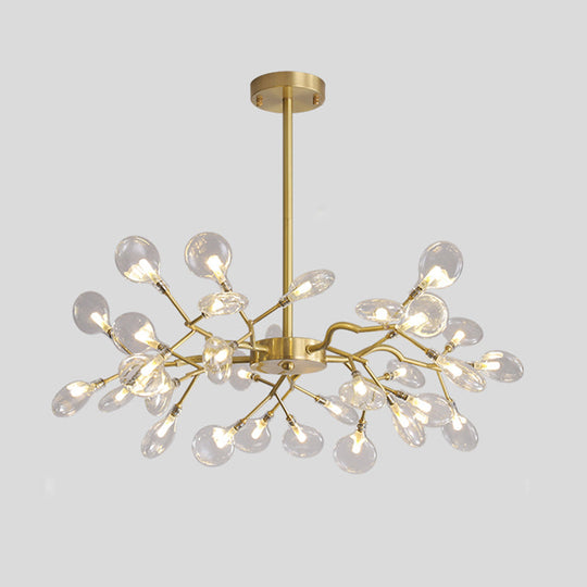 LED Tree Branch Ceiling Light: Postmodern Metallic Chandelier for Living Room