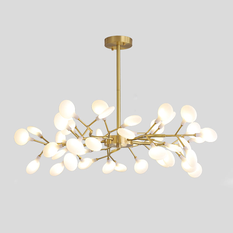 LED Tree Branch Ceiling Light: Postmodern Metallic Chandelier for Living Room