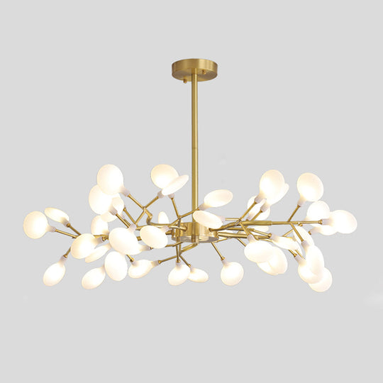 Modern Led Ceiling Chandelier: Tree Branch Design Metallic Finish 45 / Brass B