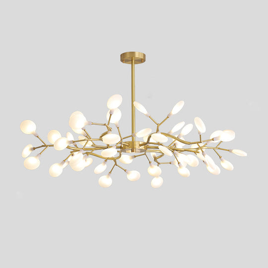 Modern Led Ceiling Chandelier: Tree Branch Design Metallic Finish 54 / Brass B