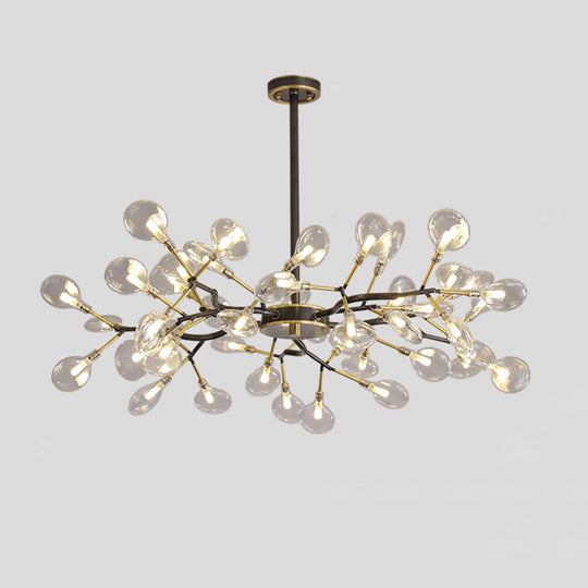 LED Tree Branch Ceiling Light: Postmodern Metallic Chandelier for Living Room