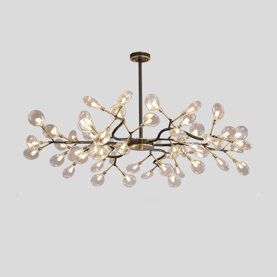 LED Tree Branch Ceiling Light: Postmodern Metallic Chandelier for Living Room