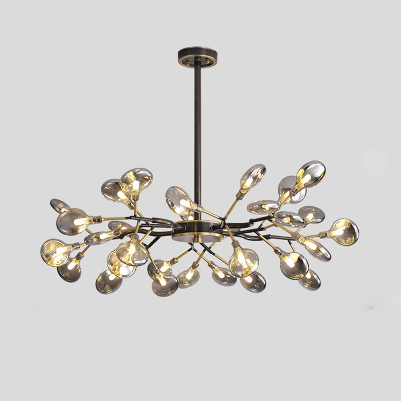 LED Tree Branch Ceiling Light: Postmodern Metallic Chandelier for Living Room