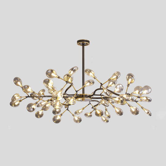 Modern Led Ceiling Chandelier: Tree Branch Design Metallic Finish 54 / Black C