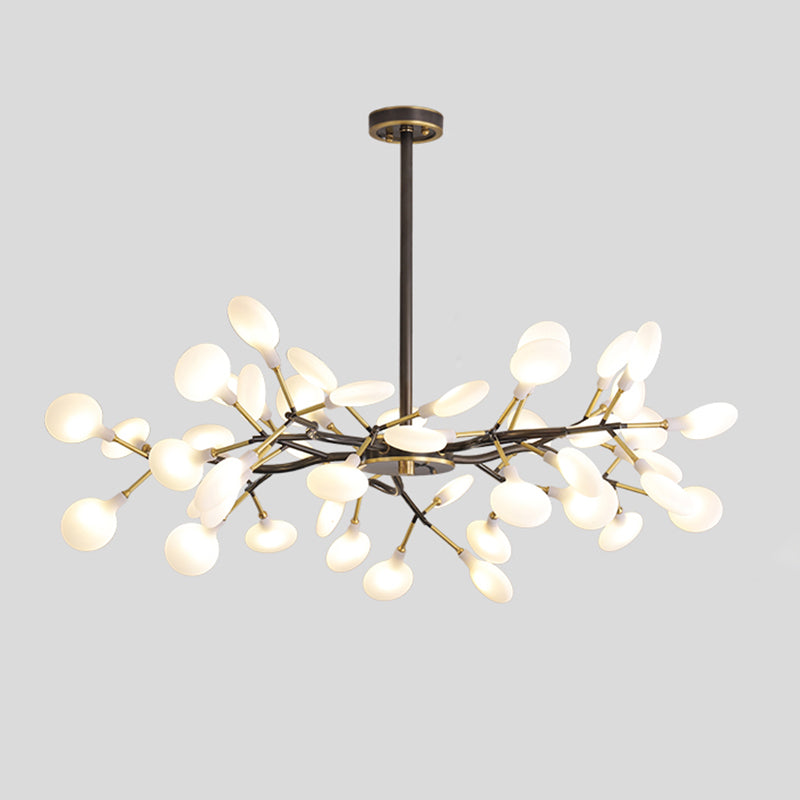 LED Tree Branch Ceiling Light: Postmodern Metallic Chandelier for Living Room