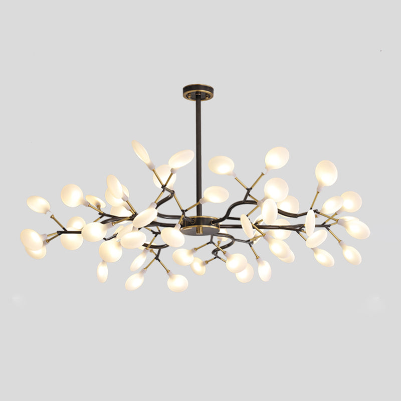 LED Tree Branch Ceiling Light: Postmodern Metallic Chandelier for Living Room