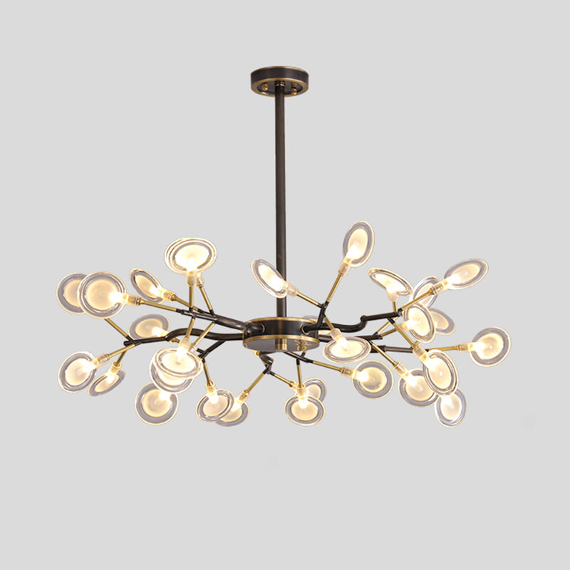 LED Tree Branch Ceiling Light: Postmodern Metallic Chandelier for Living Room