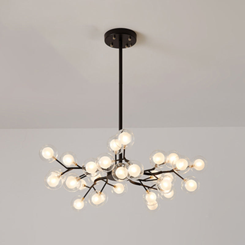 Sleek Metallic Branch LED Chandelier Pendant Light for Living Room