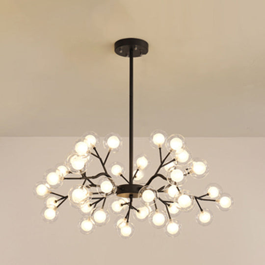 Sleek Metallic Branch LED Chandelier Pendant Light for Living Room