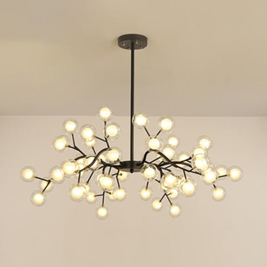 Sleek Metallic Branch LED Chandelier Pendant Light for Living Room