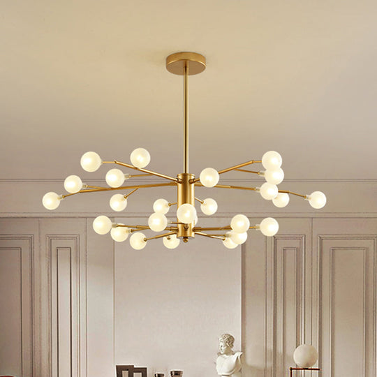 Nordic Style Metallic Branch Suspension Led Chandelier For Living Room