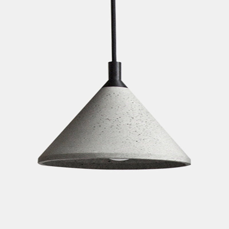 Modern Nordic Conical Suspension Light: Grey 1-Light Pendant Fixture For Dining Room / 15