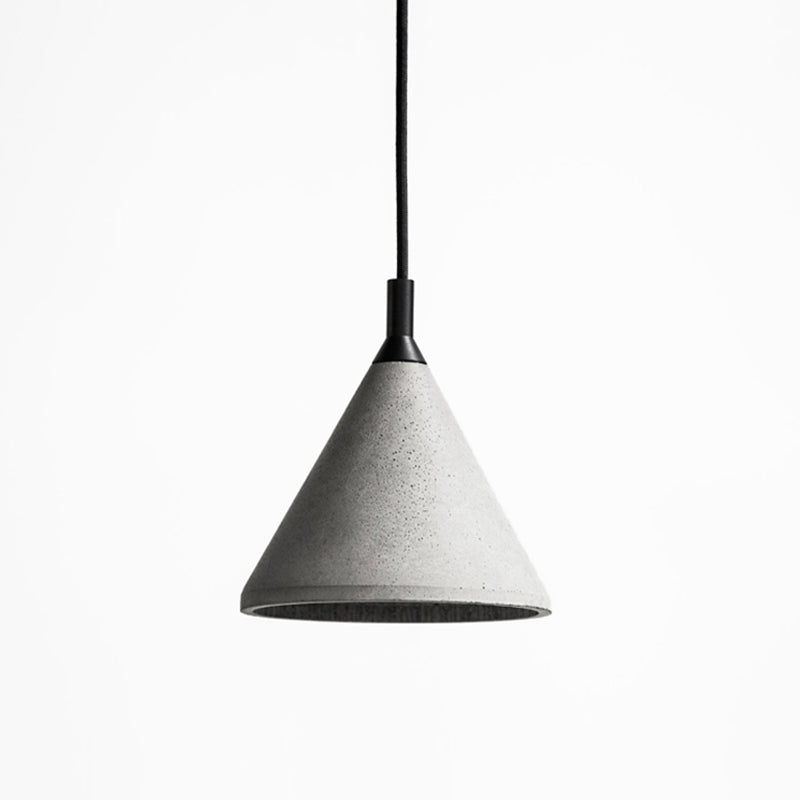 Modern Nordic Conical Suspension Light: Grey 1-Light Pendant Fixture For Dining Room