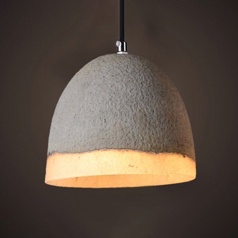 Modern Grey Shaded Ceiling Pendant Light For Restaurants - Contemporary Cement Design / D