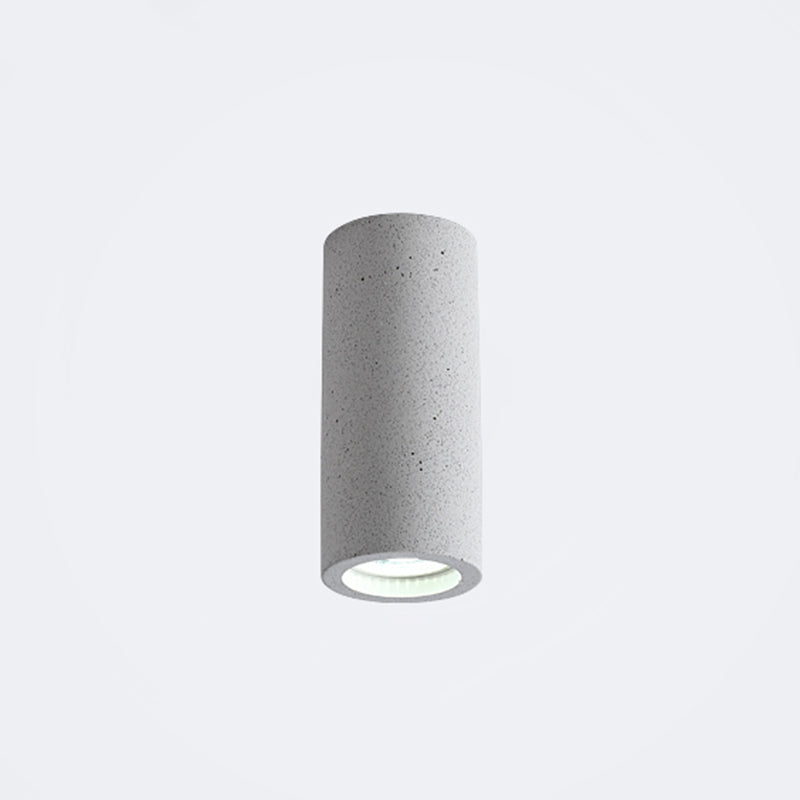 Minimalistic Led Cylinder Flush Ceiling Light - Cement Gray Mount Fixture White / 6