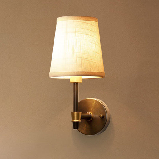 Gold Shaded Wall Mount Light Fixture With Glass Shade / C