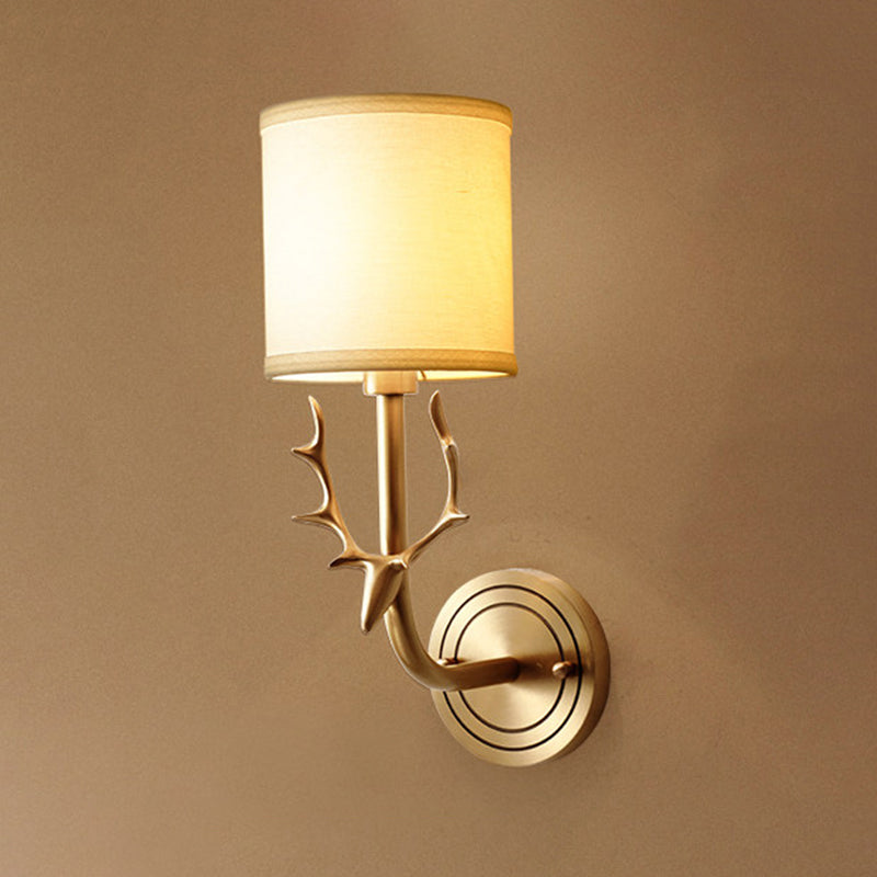 Gold Shaded Wall Mount Light Fixture With Glass Shade / B