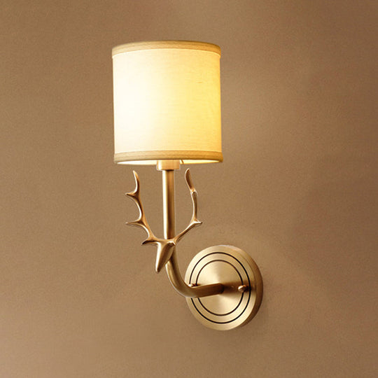 Gold Shaded Wall Mount Light Fixture With Glass Shade / B