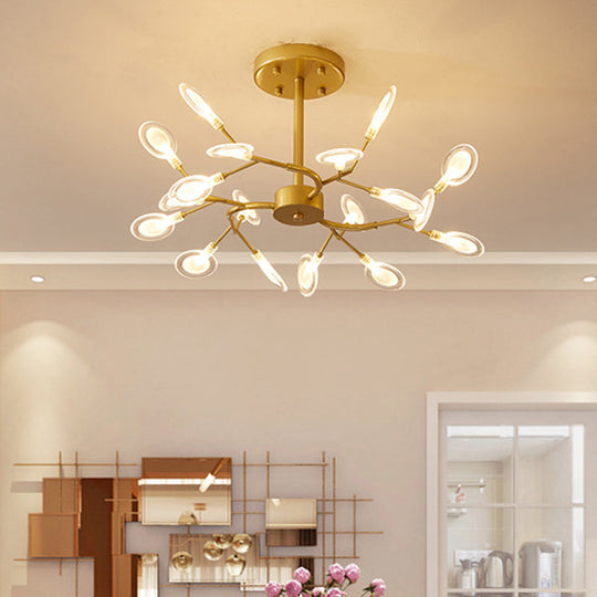 Simplistic Metal Swirling Chandelier Pendant Light With Led Ideal For Dining Room Decor