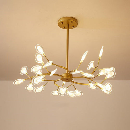 Simplistic LED Swirling Branch Chandelier Pendant Light for Dining Room