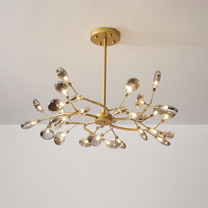 Simplistic LED Swirling Branch Chandelier Pendant Light for Dining Room