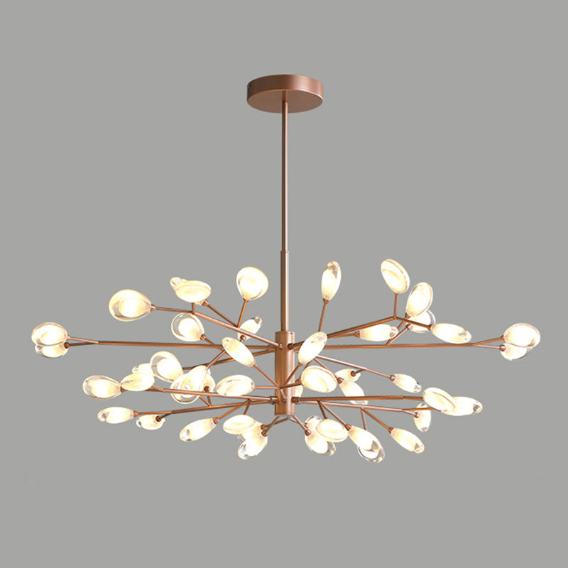 Sputnik Firefly Modern LED Ceiling Light - Acrylic Chandelier Fixture for Living Room