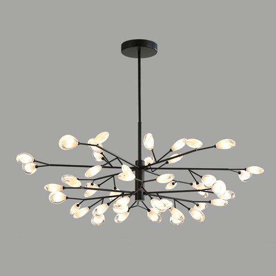 Sputnik Firefly Modern LED Ceiling Light - Acrylic Chandelier Fixture for Living Room